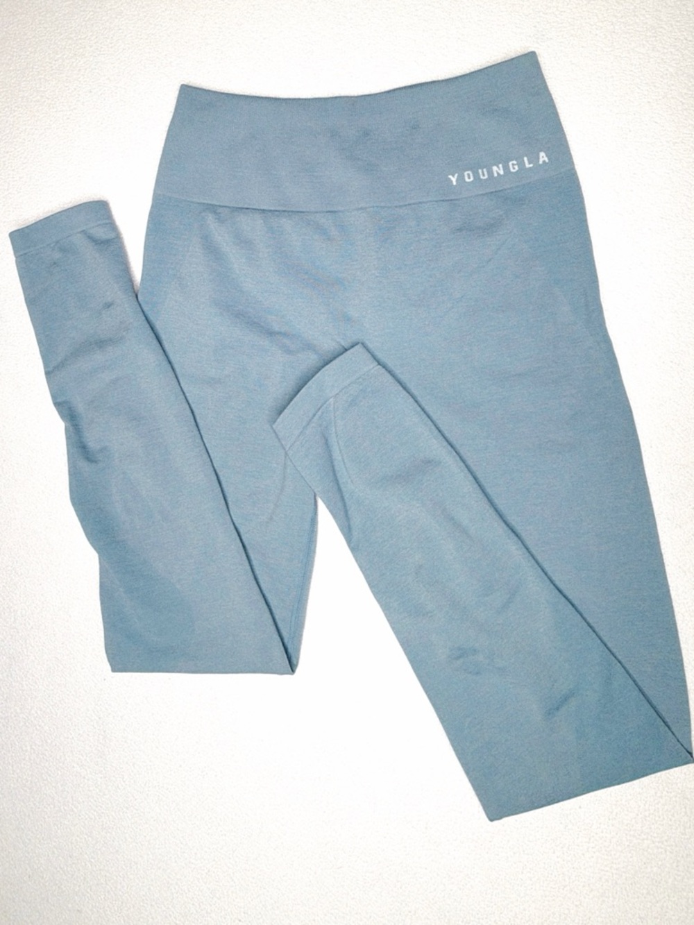 YoungLA Legacy Seamless Scrunch Leggings•YLAW1062• Dusty Blue - Picture 2 of 16